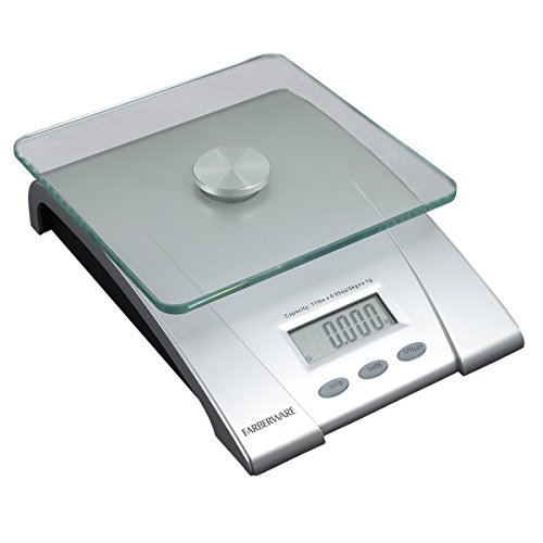 Farberware Professional Electronic Glass Kitchen and Food Scale 11Pound SILVER  5083276