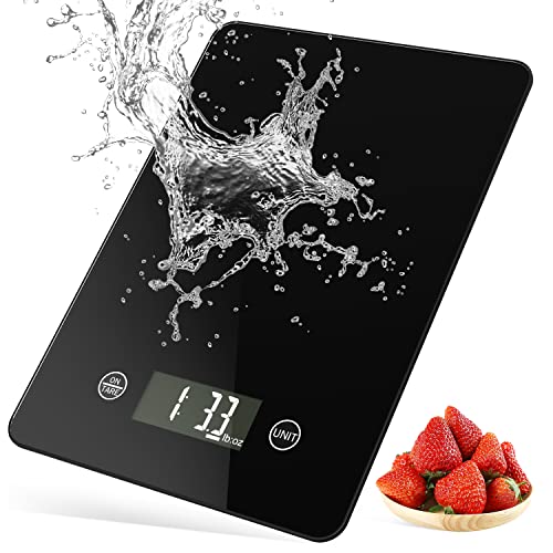 LAVANAVO Digital Food Kitchen Scale 22lb Weight Multifunction Scale Measures in Grams and Ounces for Cooking Baking 1g01oz Precise Graduation Stainless Steel and Tempered Glass